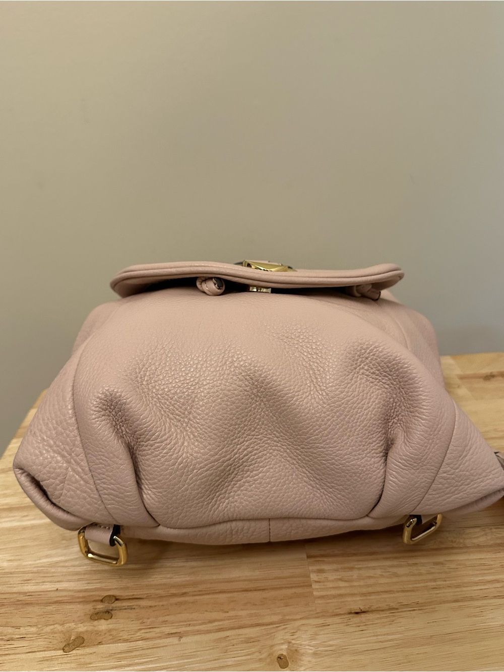 G.I.L.I. Blush Pink Leather Hobo with Gold Hardware - Picture 9 of 16